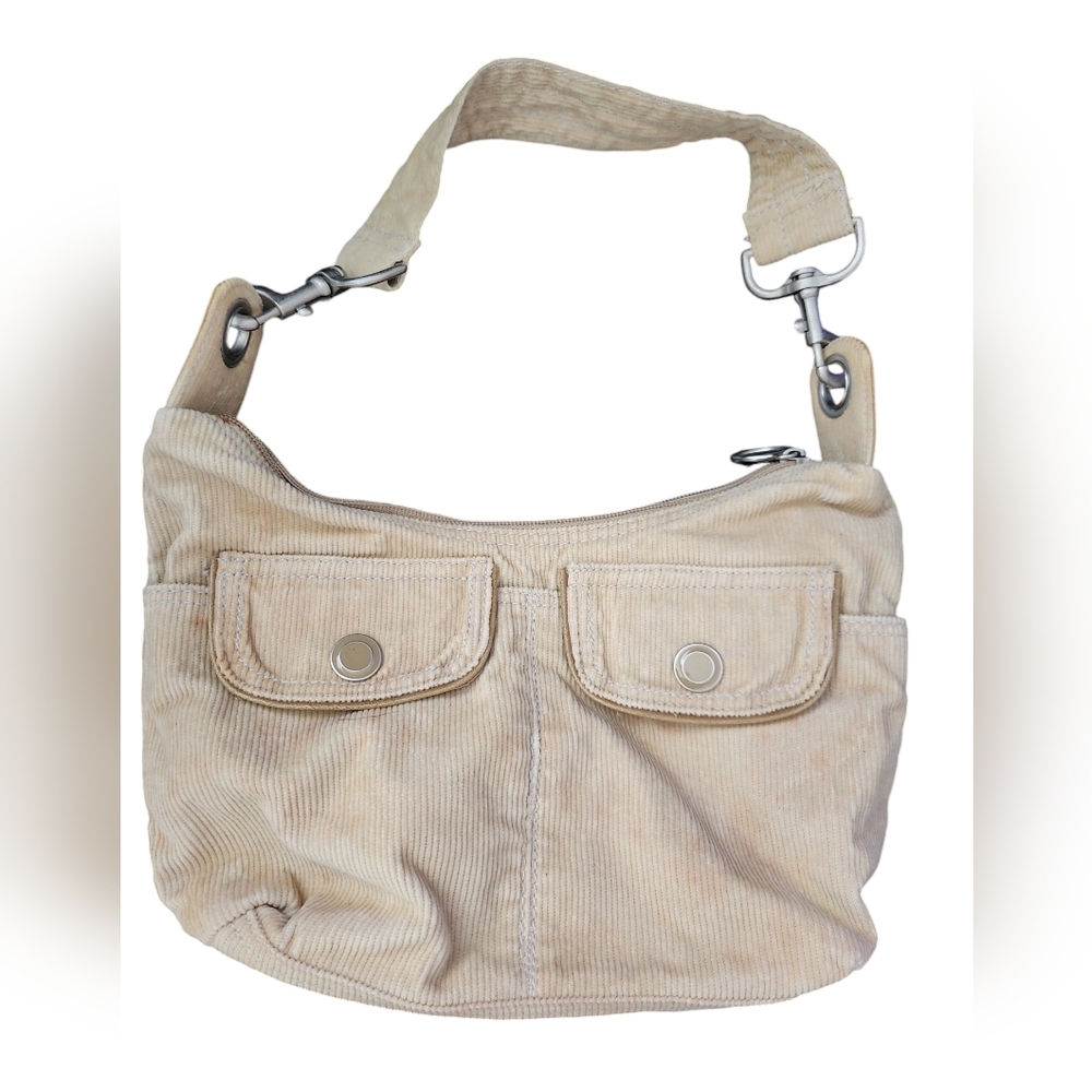 Maurices Corduroy Tan Shoulder Bag Purse